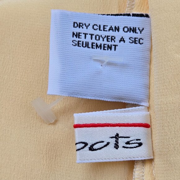 NWOT Silk Talbots Butter Yellow Oblong Scarf - Picture 8 of 10